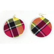 Yellow Black Pink Maasai Shuka Earrings | African Jewelry