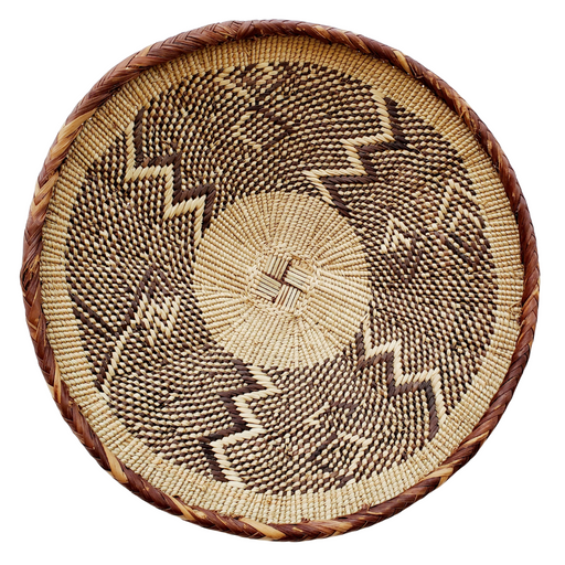 Zigzag Wave Tonga Basket | Handmade African Wall Basket