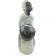 Opal Stone Mbira Player Sculpture | Handmade Shona Art